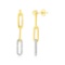 14k Gold Round .63ct Diamond Paperclip Earrings