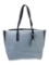 Tory Burch Blue Leather Gold-tone Zip Shldr Bag