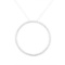 Round 5.00ct Diamond Open Circle Hoop Necklace