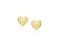 14k Gold Diamond Cut Puffed Heart Earrings