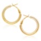 14k Gold High Polish Hoop Earrings