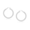 14k White Gold Polished Hoop Earrings 25mm