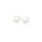14k Gold Cultured White Pearl Stud Earrings 6.0mm