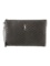 Saint Laurent Cassandre Grey Leather Zip Clutch