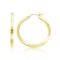 14k Gold Diamond Cut Hoop Earrings