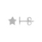 14k White Gold Star Post Earrings