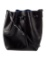 Mansur Gavriel Blk Leather Drawstring Bucket Bag