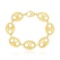 14k Gold Lite Puffed Mariner Link Bracelet