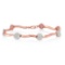 10k Gold-pl 1.00ct Diamond Floral Link Bracelet