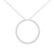 Round 4.00ct Diamond Open Circle Hoop Necklace