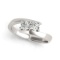 14k Wgold Round Cut .46ct Diamond Two-stone Ring