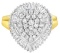 10k Gold 1.00ct Diamond Pear Shaped Cluster Ring