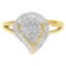10k Gold .50ct Diamond Cluster Pear Motif Ring