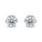 14k Wgold Round .54ct Diamond Crown Stud Earrings