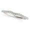 14k Wgold .12ct Diamond Wave Theme Wedding Band