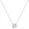 14k Gold .33ct Diamond Modern Bezel-set Necklace