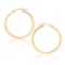 14k Gold Polished Hoop Earrings 25mm