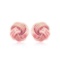 14k Rose Gold Ridge Texture Love Knot Earrings
