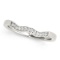 14k Wgold Round .06ct Diamond Wavy Style Ring