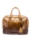 Prada Bauletto Brown Vernice Leather Top Hdl Bag