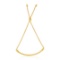 14k Gold Smooth Curved Bar & Lariat Style Bracelet