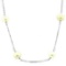 14k White Gold White Pearls Stations Necklace