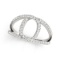 14k Wgold Round Cut .45ct Diamond Loop Dual Ring