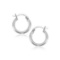 10k White Gold Polished Hoop Earrings 15mm