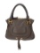 Chloe Brown Leather Gold-tone Hdw Zip Top Hdl Bag