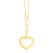 14k Gold Necklace With Reversible Heart Pendant