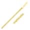 14k Gold Light Weight Wheat Bracelet 3.3mm