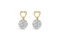 14k Gold Round 1.14ct Diamond Heart Earrings