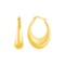 14k Gold Polished Puffed Hoop Earrings