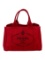 Prada Canapa Red Canvas Graphic Print Canapa Tote