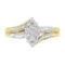 10k Two-tone Gold .50ct Diamond Marquise Ring