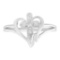 10k Gold .03ct Diamond Accent Cross & Open Ring