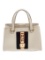 Gucci Web Sylvie Neut Leather Snap Cls Top Hdl Bag