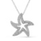 Elegant .05ct Diamond Open Starfish Necklace