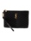 Saint Laurent Blue Leather Zip Cls Evening Bag