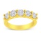 14k Gold-pl. Round 1.50ct Diamond 5-stone Ring