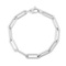 14k White Gold Extra Wide Paperclip Chain Bracelet
