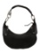 Gucci Black Canvas Gunmetal Hdw Whipstitch Hobo