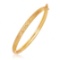 14k Gold Diamond Cut Dome Style Children's Bangle