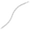 14k Wgold Heart Shape Textured Bracelet