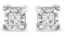 Princess-cut 1.00ct Diamond Solitaire Earrings