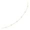 14k Gold White Pearls Stations Necklace