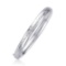 14k White Gold Classic Floral Carved Bangle