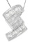 14k White Gold 1.40ct Diamond Zig Zag Necklace