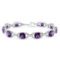 Gorgeous 14.55ct Amethyst & Diamond Link Bracelet