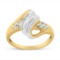 10k Gold .44ct Diamond Bypass Ring